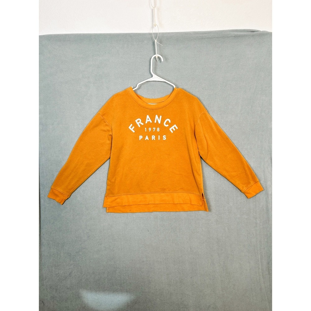 Fifth Sun France 1978 Paris Graphic Sweatshirt Mustard Yellow Medium